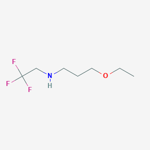 molecular formula C7H14F3NO B13200472 N-(3-ethoxypropyl)-N-(2,2,2-trifluoroethyl)amine 