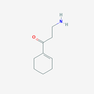 molecular formula C9H15NO B13200476 3-Amino-1-(cyclohex-1-en-1-yl)propan-1-one 