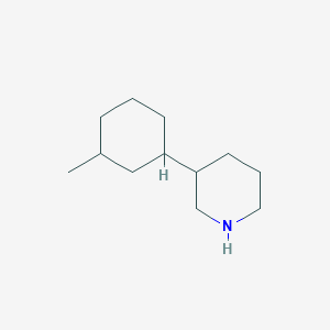 molecular formula C12H23N B13200504 3-(3-Methylcyclohexyl)piperidine 