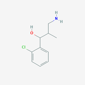 molecular formula C10H14ClNO B13200509 3-Amino-1-(2-chlorophenyl)-2-methylpropan-1-ol 