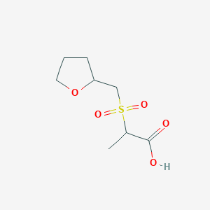 molecular formula C8H14O5S B13200511 2-(Oxolan-2-ylmethanesulfonyl)propanoicacid 