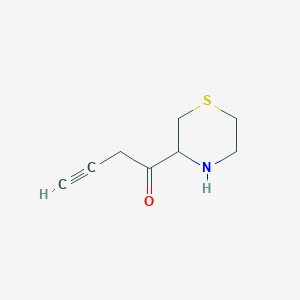 molecular formula C8H11NOS B13200512 1-(Thiomorpholin-3-yl)but-3-yn-1-one 