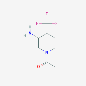 1-[3-Amino-4-(trifluoromethyl)piperidin-1-yl]ethan-1-one