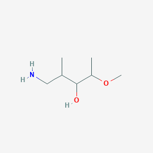 molecular formula C7H17NO2 B13200572 1-Amino-4-methoxy-2-methylpentan-3-ol 