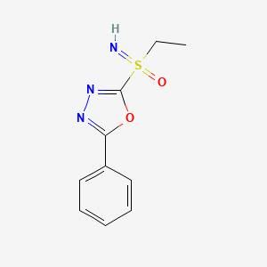 Ethyl(imino)(5-phenyl-1,3,4-oxadiazol-2-yl)-lambda6-sulfanone