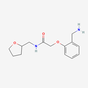 2-[2-(aminomethyl)phenoxy]-N-(oxolan-2-ylmethyl)acetamide