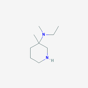 molecular formula C9H20N2 B13200635 N-Ethyl-N,3-dimethylpiperidin-3-amine 