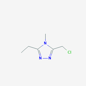 molecular formula C6H10ClN3 B13200658 3-(chloromethyl)-5-ethyl-4-methyl-4H-1,2,4-triazole 