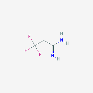 molecular formula C3H5F3N2 B1320070 3,3,3-Trifluoropropanimidamide CAS No. 49781-44-4