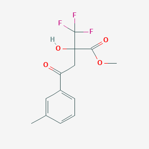 Methyl 2-hydroxy-4-(3-methylphenyl)-4-oxo-2-(trifluoromethyl)butanoate