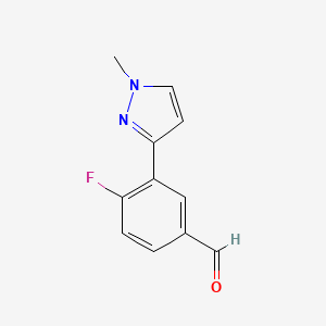 4-Fluoro-3-(1-methyl-1H-pyrazol-3-yl)benzaldehyde