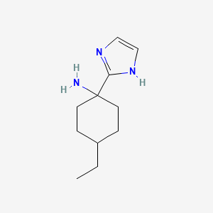 4-Ethyl-1-(1H-imidazol-2-yl)cyclohexan-1-amine