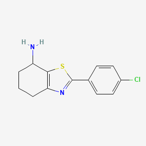 2-(4-Chlorophenyl)-4,5,6,7-tetrahydro-1,3-benzothiazol-7-amine