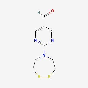 2-(1,2,5-Dithiazepan-5-yl)pyrimidine-5-carbaldehyde