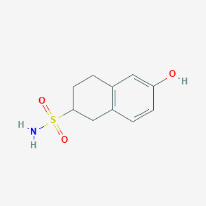 molecular formula C10H13NO3S B13200808 6-Hydroxy-1,2,3,4-tetrahydronaphthalene-2-sulfonamide 