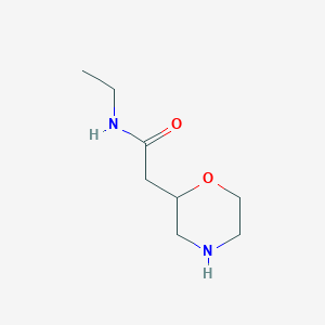 molecular formula C8H16N2O2 B13200811 N-Ethyl-2-(morpholin-2-YL)acetamide 