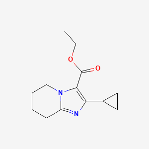 Ethyl 2-cyclopropyl-5H,6H,7H,8H-imidazo[1,2-a]pyridine-3-carboxylate