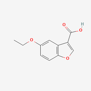 molecular formula C11H10O4 B13200931 5-Ethoxy-1-benzofuran-3-carboxylic acid 