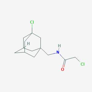 molecular formula C13H19Cl2NO B13200992 2-chloro-N-[(3-chloroadamantan-1-yl)methyl]acetamide 