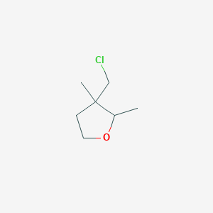 molecular formula C7H13ClO B13201005 3-(Chloromethyl)-2,3-dimethyloxolane 