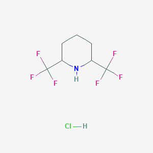 molecular formula C7H10ClF6N B13201013 2,6-Bis(trifluoromethyl)piperidine hydrochloride 