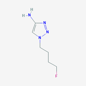 molecular formula C6H11FN4 B13201075 1-(4-Fluorobutyl)-1H-1,2,3-triazol-4-amine 