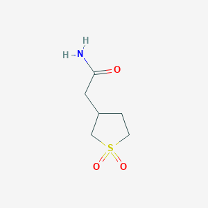 molecular formula C6H11NO3S B13201096 2-(1,1-Dioxo-1lambda6-thiolan-3-yl)acetamide 