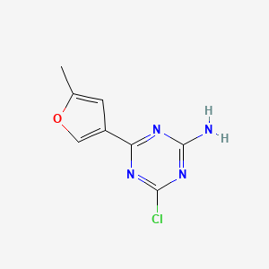 4-Chloro-6-(5-methylfuran-3-yl)-1,3,5-triazin-2-amine