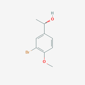 molecular formula C9H11BrO2 B13201156 (1S)-1-(3-bromo-4-methoxyphenyl)ethan-1-ol 