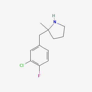 2-[(3-Chloro-4-fluorophenyl)methyl]-2-methylpyrrolidine