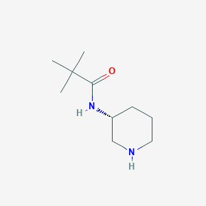 molecular formula C10H20N2O B13201178 2,2-dimethyl-N-[(3R)-piperidin-3-yl]propanamide 