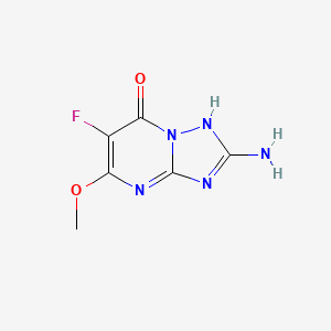 molecular formula C6H6FN5O2 B13201221 2-Amino-6-fluoro-5-methoxy-4H,7H-[1,2,4]triazolo[1,5-a]pyrimidin-7-one 