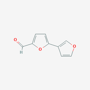 molecular formula C9H6O3 B13201227 5-(Furan-3-yl)furan-2-carbaldehyde 