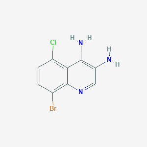 8-Bromo-5-chloroquinoline-3,4-diamine