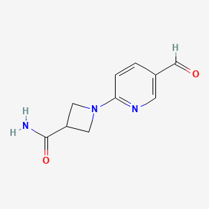 1-(5-Formylpyridin-2-yl)azetidine-3-carboxamide