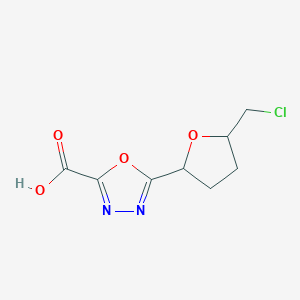 5-[5-(Chloromethyl)oxolan-2-yl]-1,3,4-oxadiazole-2-carboxylic acid