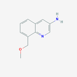 molecular formula C11H12N2O B13201278 8-(Methoxymethyl)quinolin-3-amine 