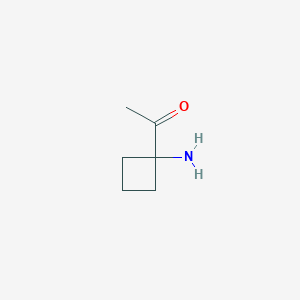 molecular formula C6H11NO B13201279 1-(1-Aminocyclobutyl)ethan-1-one 