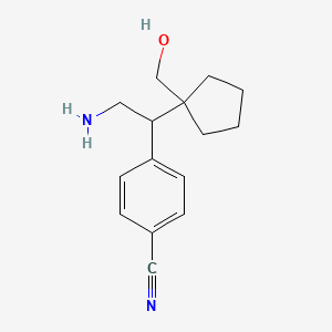 4-{2-Amino-1-[1-(hydroxymethyl)cyclopentyl]ethyl}benzonitrile