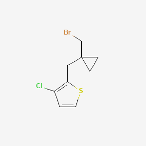 2-{[1-(Bromomethyl)cyclopropyl]methyl}-3-chlorothiophene