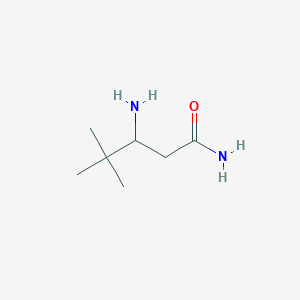 molecular formula C7H16N2O B13201411 3-Amino-4,4-dimethylpentanamide 