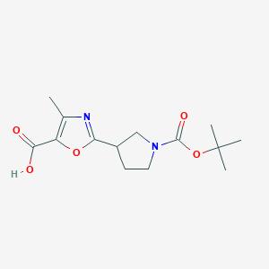 2-{1-[(Tert-butoxy)carbonyl]pyrrolidin-3-yl}-4-methyl-1,3-oxazole-5-carboxylic acid