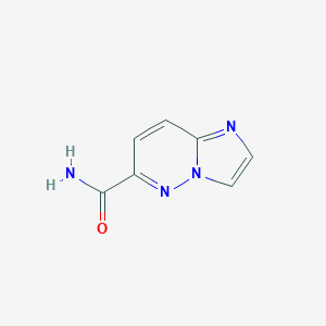 molecular formula C7H6N4O B132018 咪唑并[1,2-b]哒嗪-6-甲酰胺 CAS No. 159045-50-8