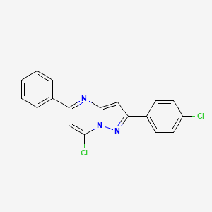 B1320181 7-Chloro-2-(4-chloro-phenyl)-5-phenyl-pyrazolo[1,5-a]pyrimidine CAS No. 889939-44-0