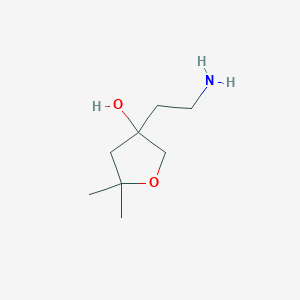 3-(2-Aminoethyl)-5,5-dimethyloxolan-3-ol