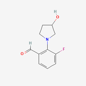 3-Fluoro-2-(3-hydroxypyrrolidin-1-yl)benzaldehyde