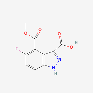 5-Fluoro-4-(methoxycarbonyl)-1H-indazole-3-carboxylic acid