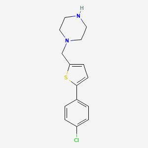 1-{[5-(4-Chlorophenyl)thiophen-2-YL]methyl}piperazine