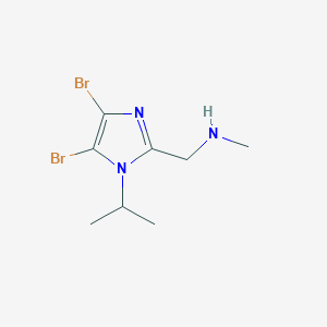 {[4,5-dibromo-1-(propan-2-yl)-1H-imidazol-2-yl]methyl}(methyl)amine