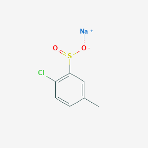 molecular formula C7H6ClNaO2S B13202487 Sodium 2-chloro-5-methylbenzene-1-sulfinate 